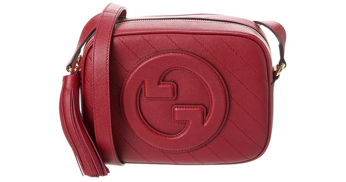 Gucci Blondie small shoulder bag in red leather