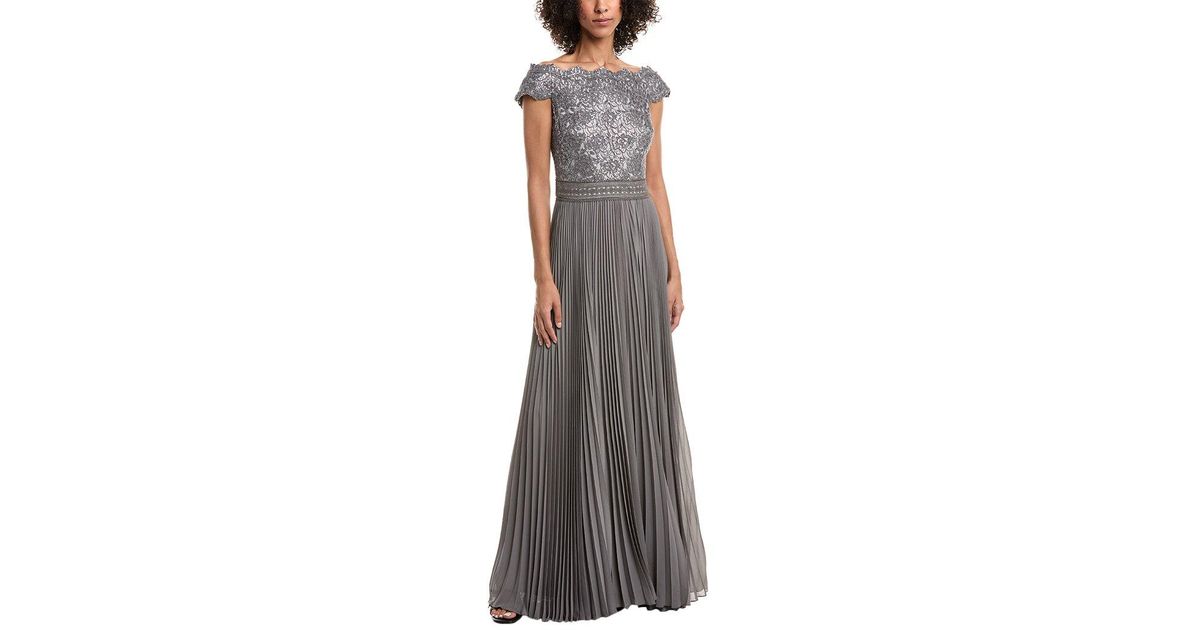 sachin and babi light blue dress Tadashi Shoji Embroidered Cap-Sleeve Midi Dress