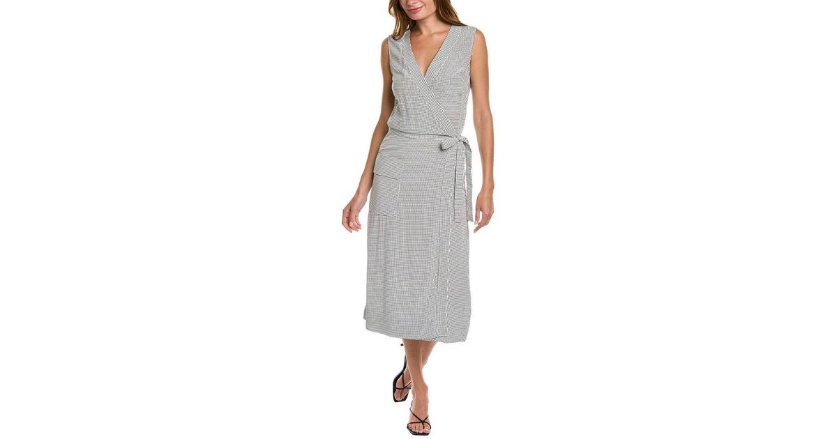Equipment Silk Dress in Gray Lyst