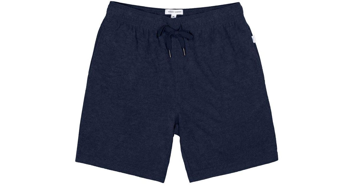 Vintage Summer Terry Cloth Short in Blue for Men | Lyst