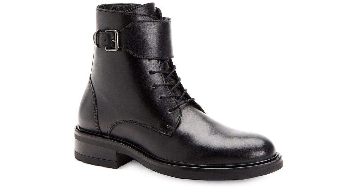 Aquatalia Shay Weatherproof Leather Boot in Black Lyst