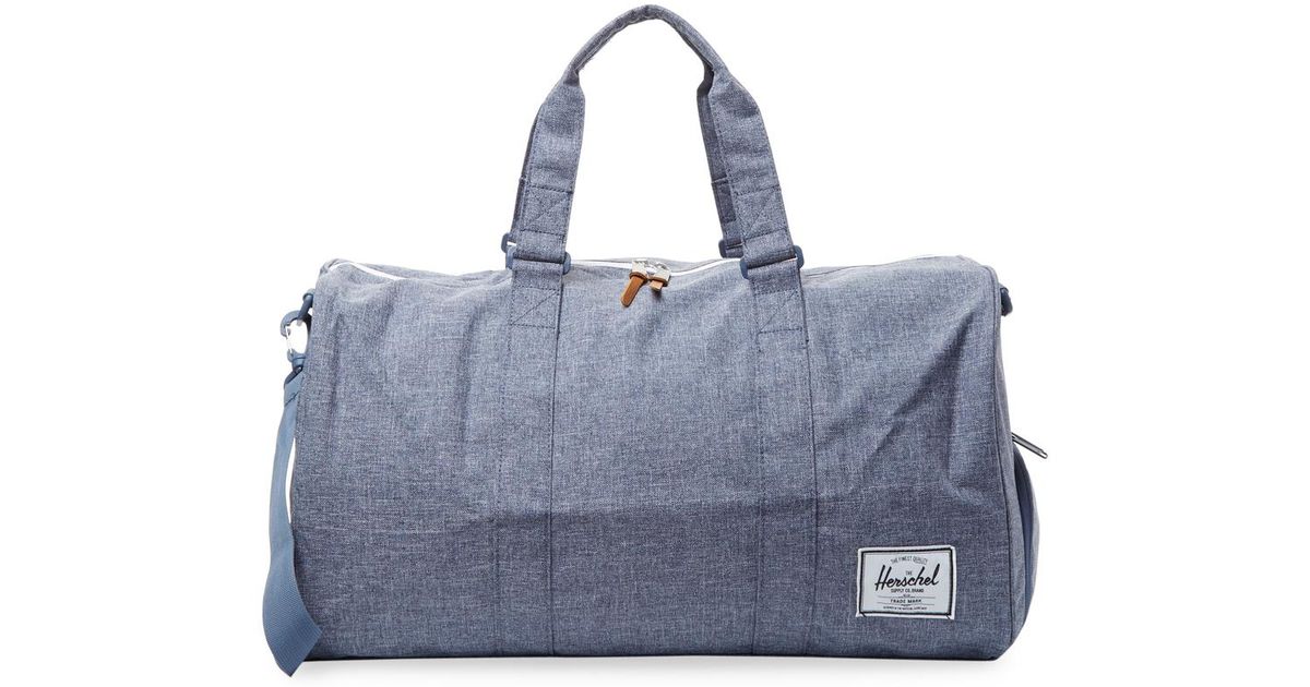 denim duffle bag