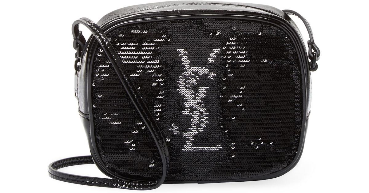 black sequin crossbody bag