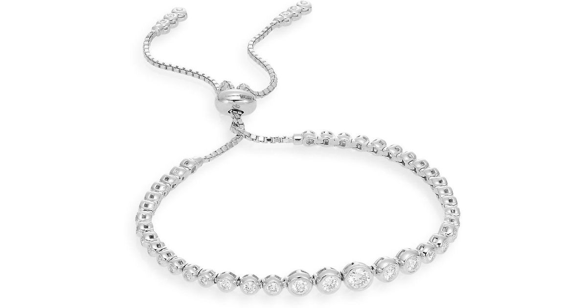 Saks Fifth Avenue 1.0 Tcw Diamond & 14k White Gold Bracelet in Metallic Lyst