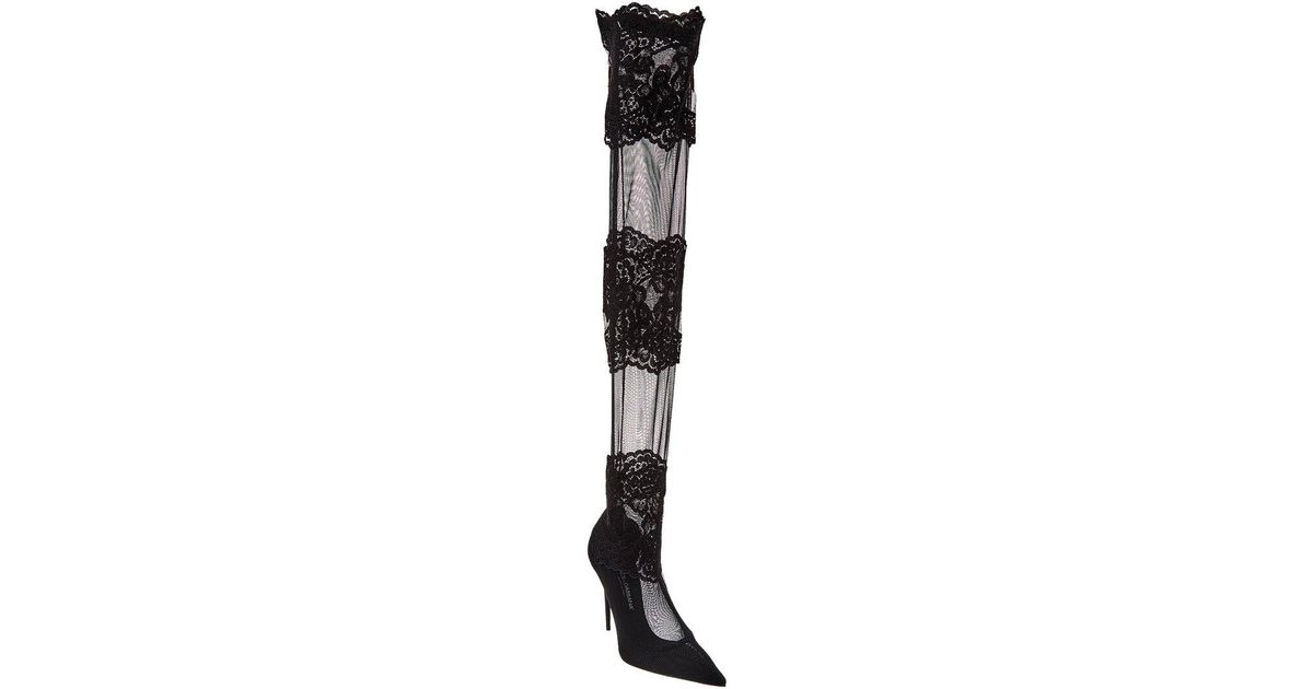 dolce and gabbana thigh high boots