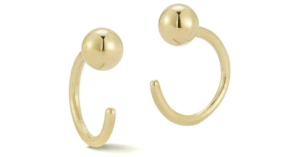 Ember Fine Jewelry 14k Ball Huggie Earrings in Metallic Lyst