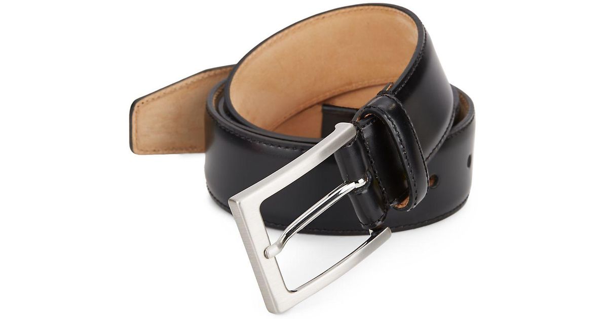 Saks Fifth Avenue Leather Belt in Black for Men - Lyst