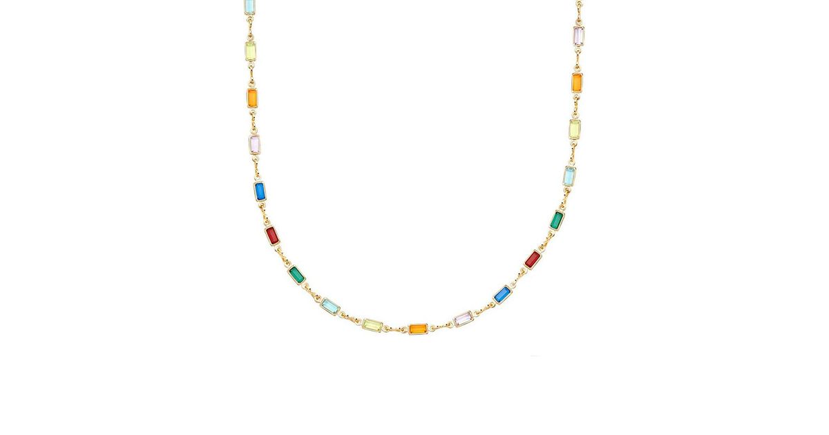 Liv Oliver 18k Plated 22.75 Ct. Tw. Quartz Necklace in Metallic | Lyst