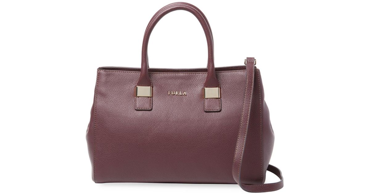 Furla Amelia Medium Leather Satchel Lyst Canada