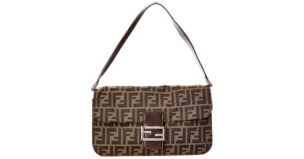 fendi brown shoulder bolsa