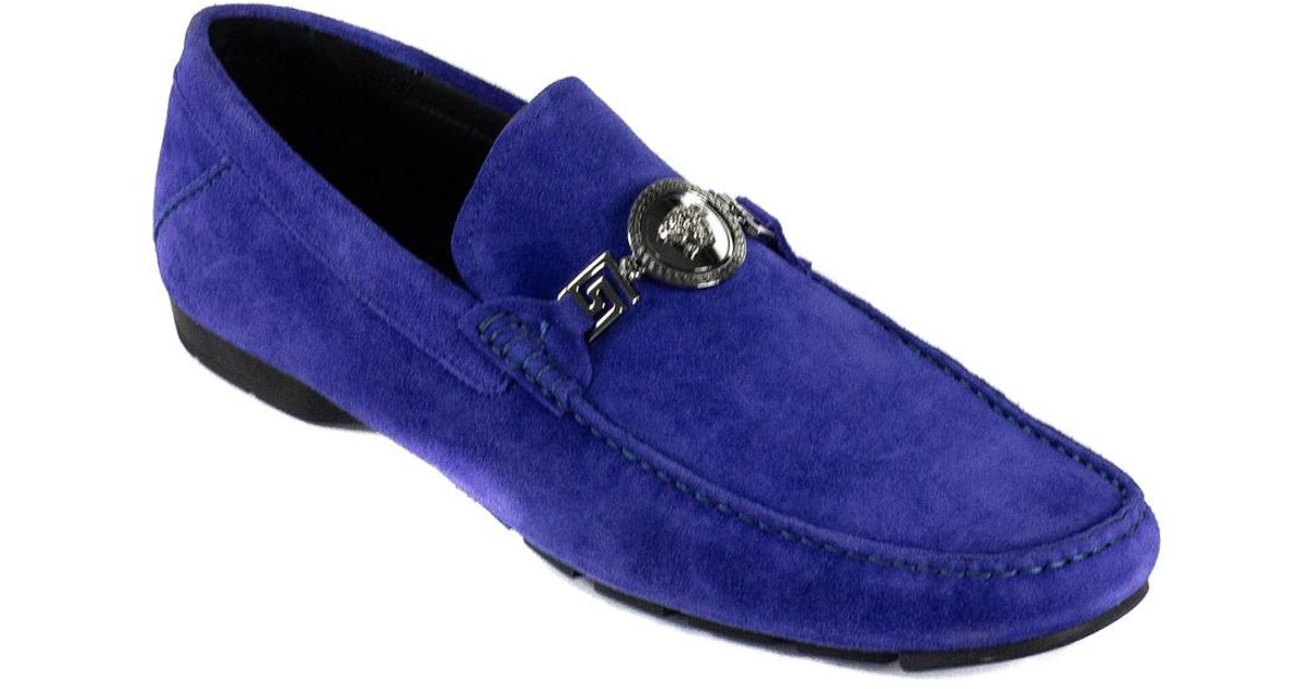 versace suede loafers