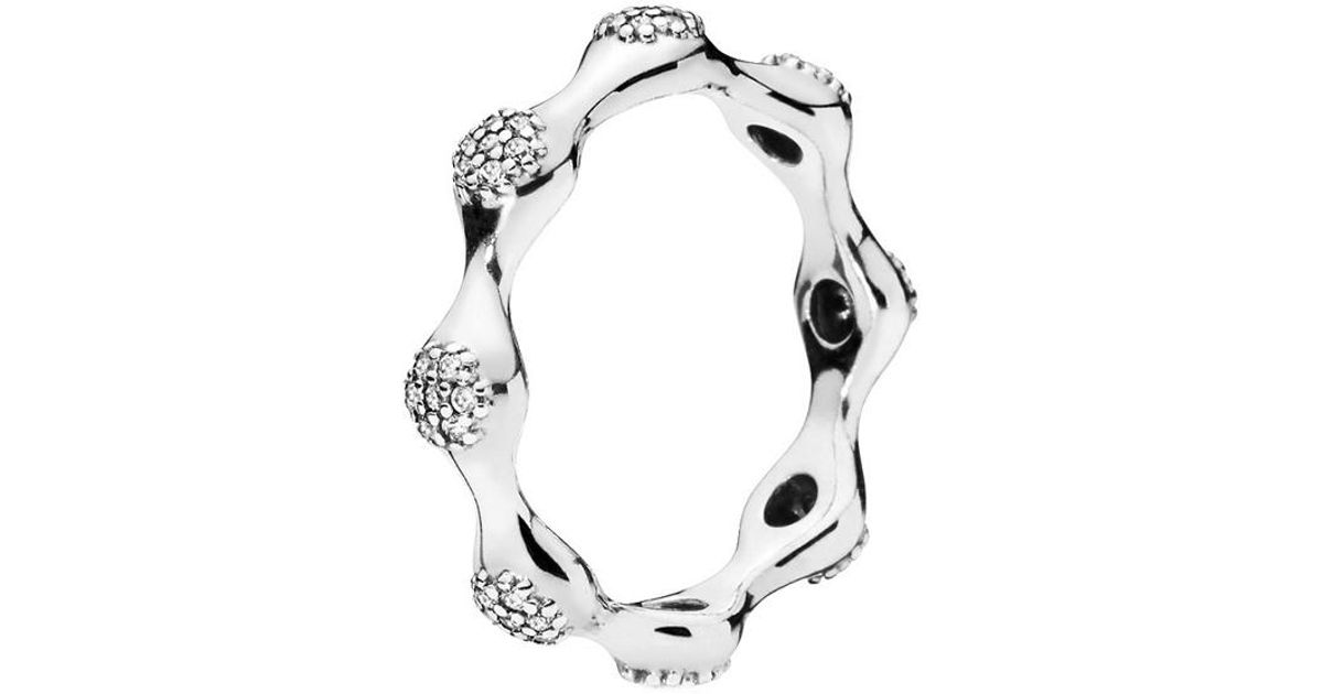 PANDORA Pavé Modern Lovepods Ring in Metallic | Lyst UK