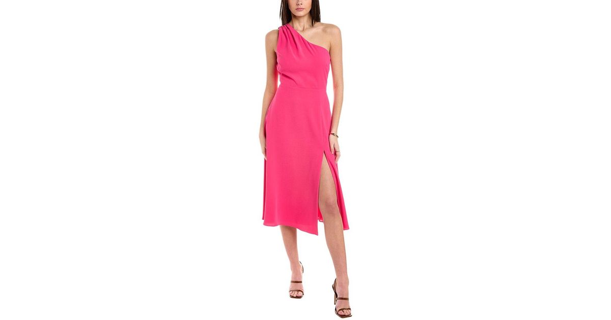 Alexia Admor Fay Midi Dress in Pink | Lyst