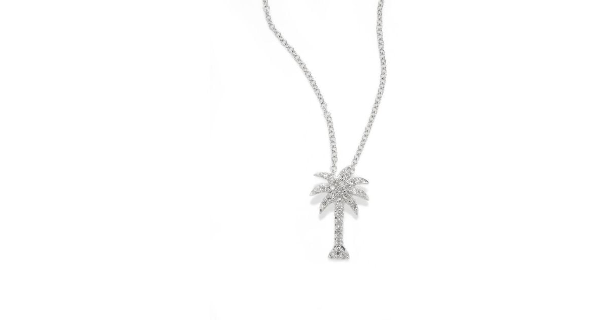 Effy Diamond \u0026 14k White Gold Palm Tree 