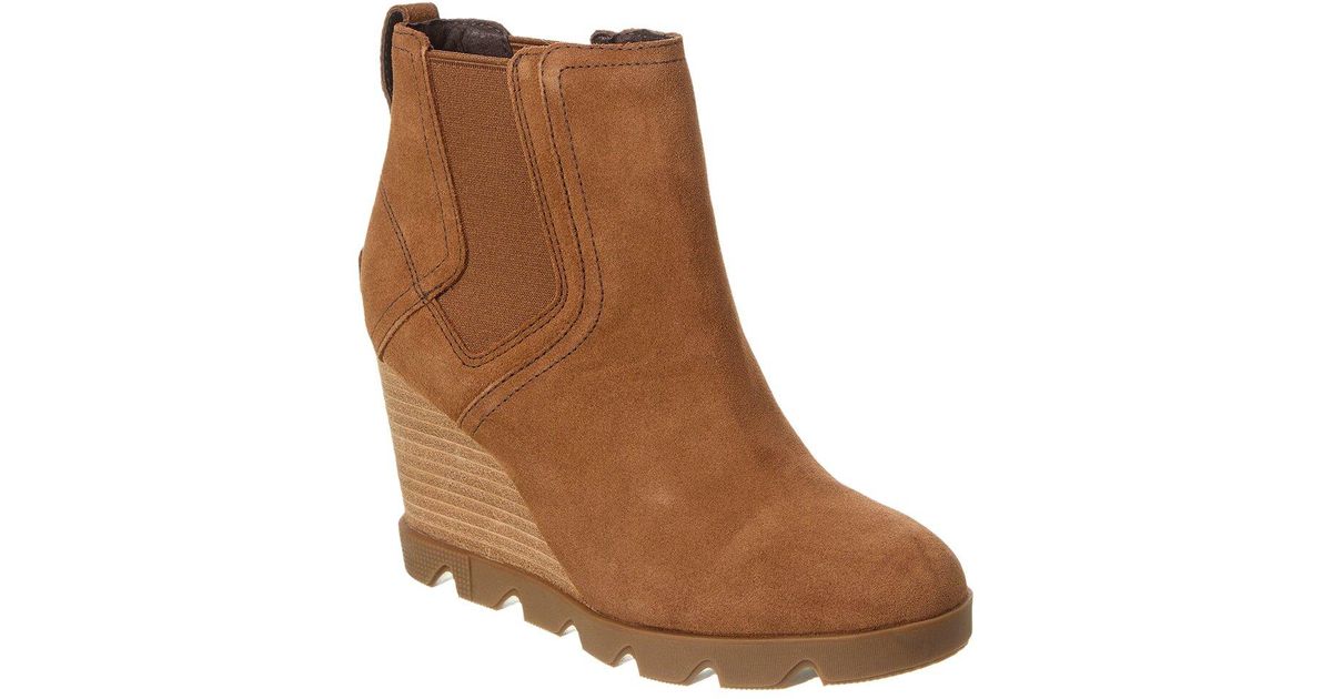 Sorel Joan Uptown Suede Chelsea Boot in Brown Lyst