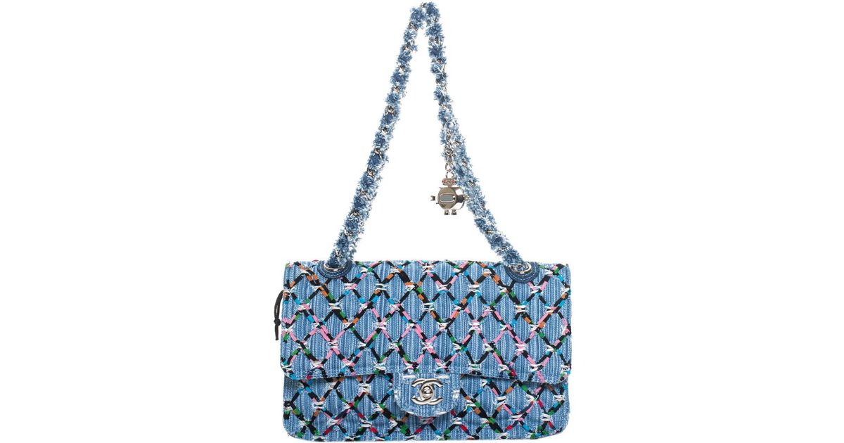 denim quilted bag
