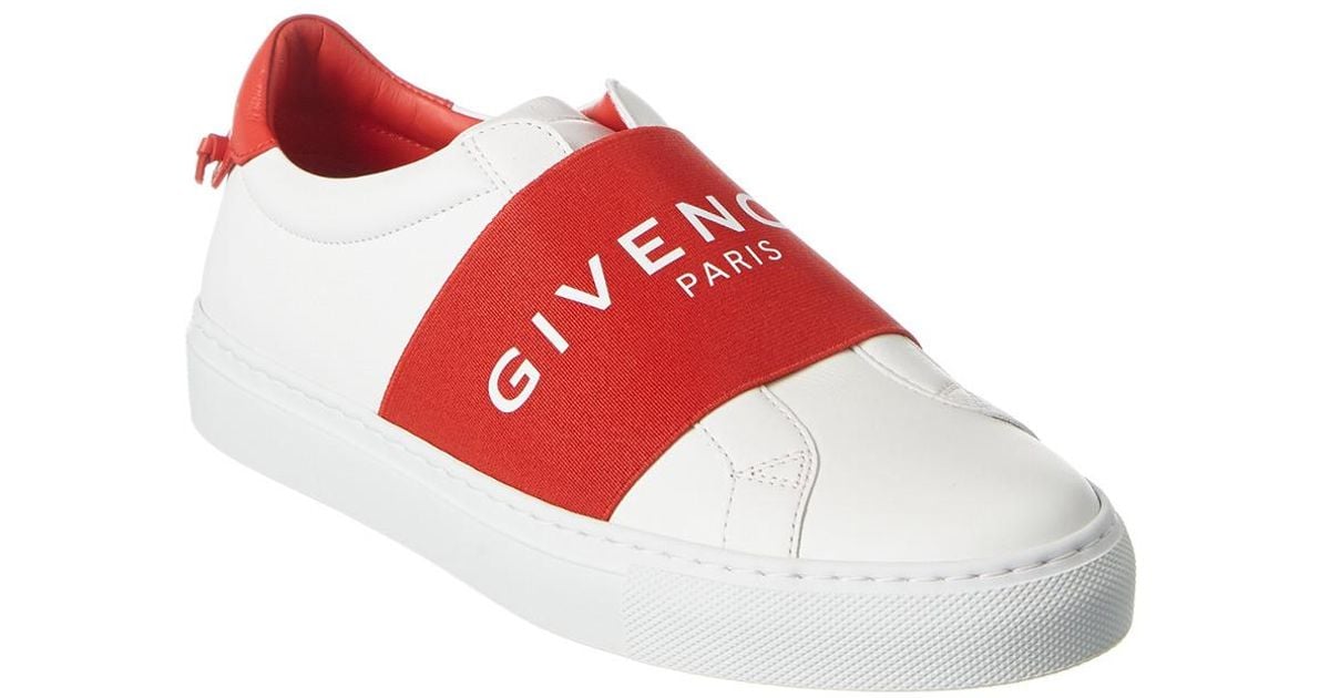 givenchy paris strap sneakers in leather