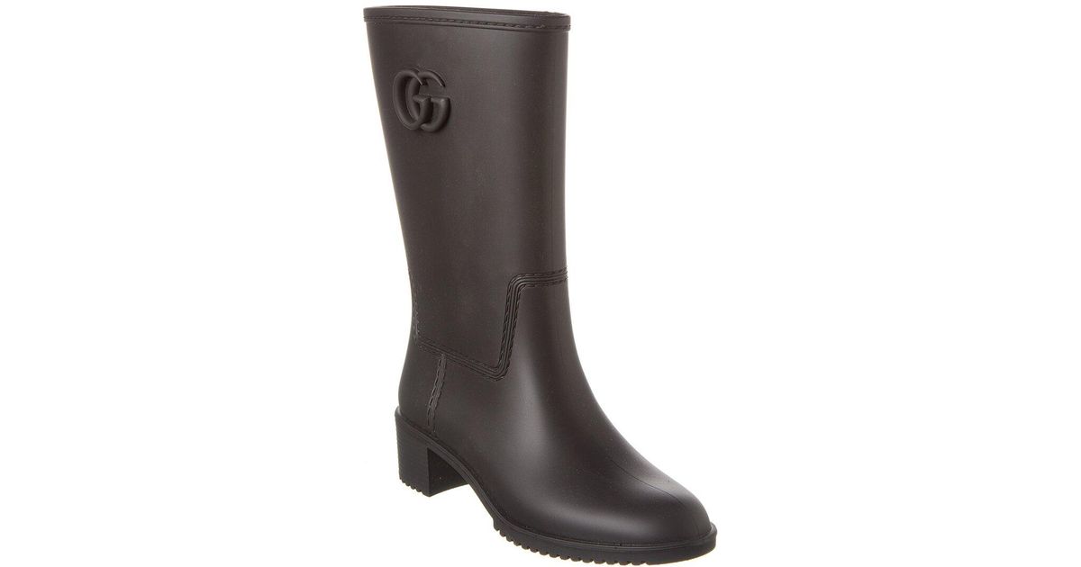 Black gucci rain boots hot sale