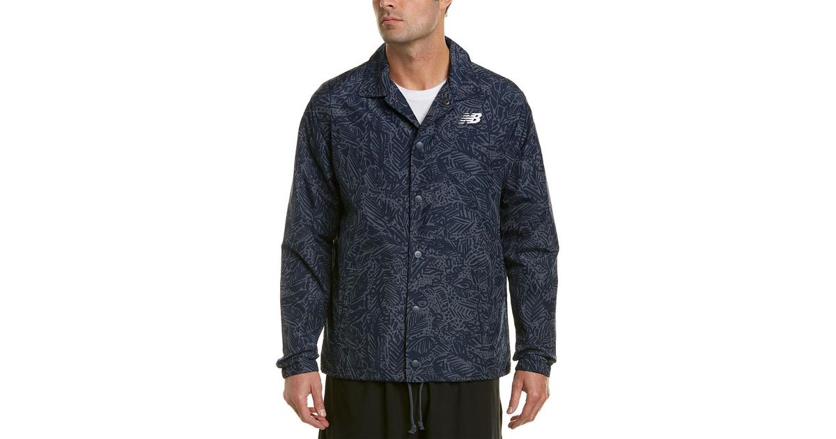 New Balance Synthetic Classic Coach Jacket in Blue for Men | Lyst