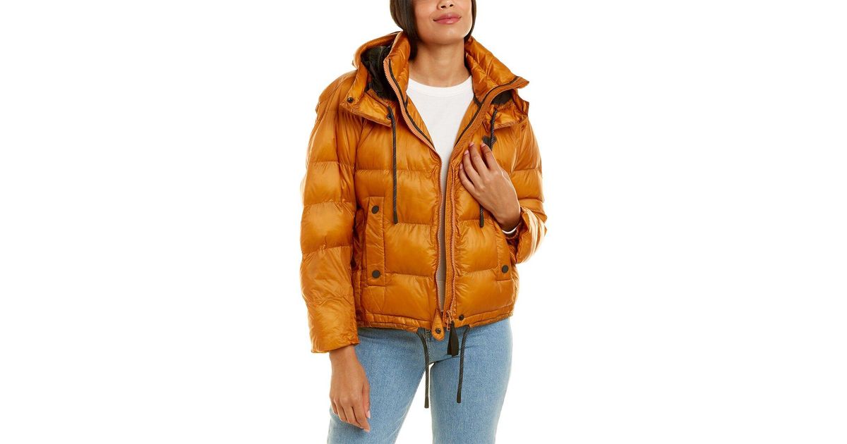 The Arrivals Synthetic Turbo Puffer Jacket in Brown | Lyst