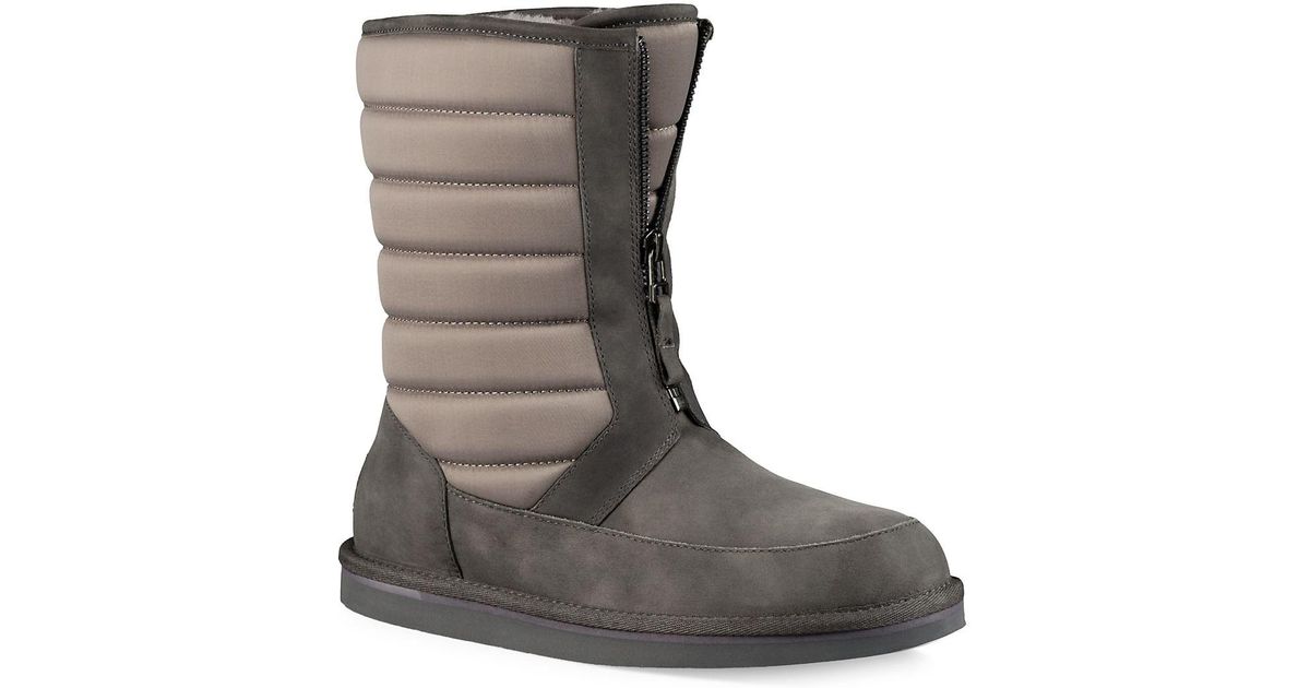 UGG Suede Zaire Quilted Boots - Lyst