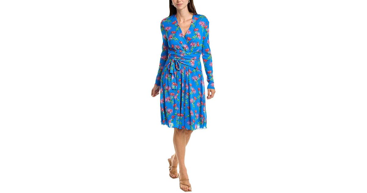Diane von Furstenberg Brenda Mini Dress in Blue | Lyst