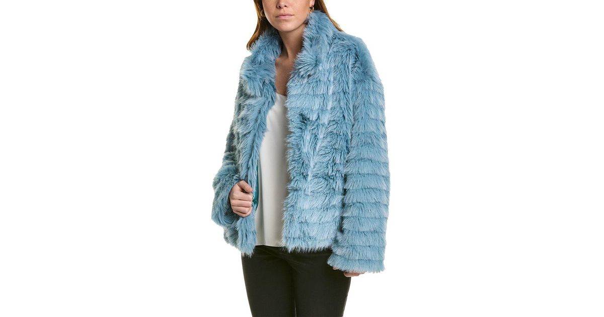 NVLT Fuzzy Jacket in Blue Lyst