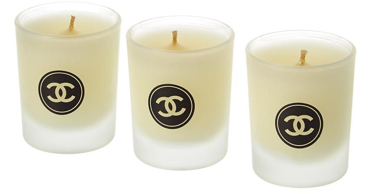 Chanel Cc Circle 3pc Candle Set Lyst