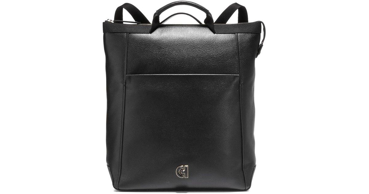 Cole Haan Grand Ambition Large Leather Backpack in Black | Lyst UK