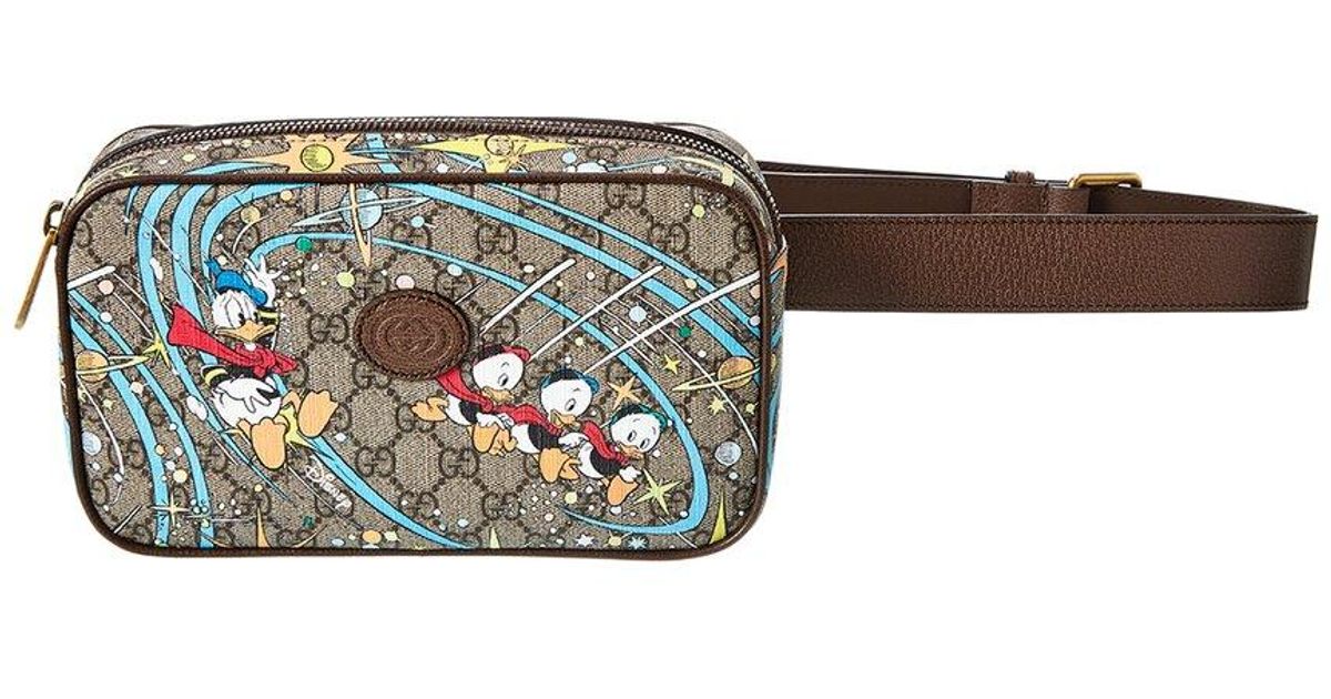 Gucci X Disney Donald Duck GG Supreme Canvas & Leather Belt Bag Lyst UK