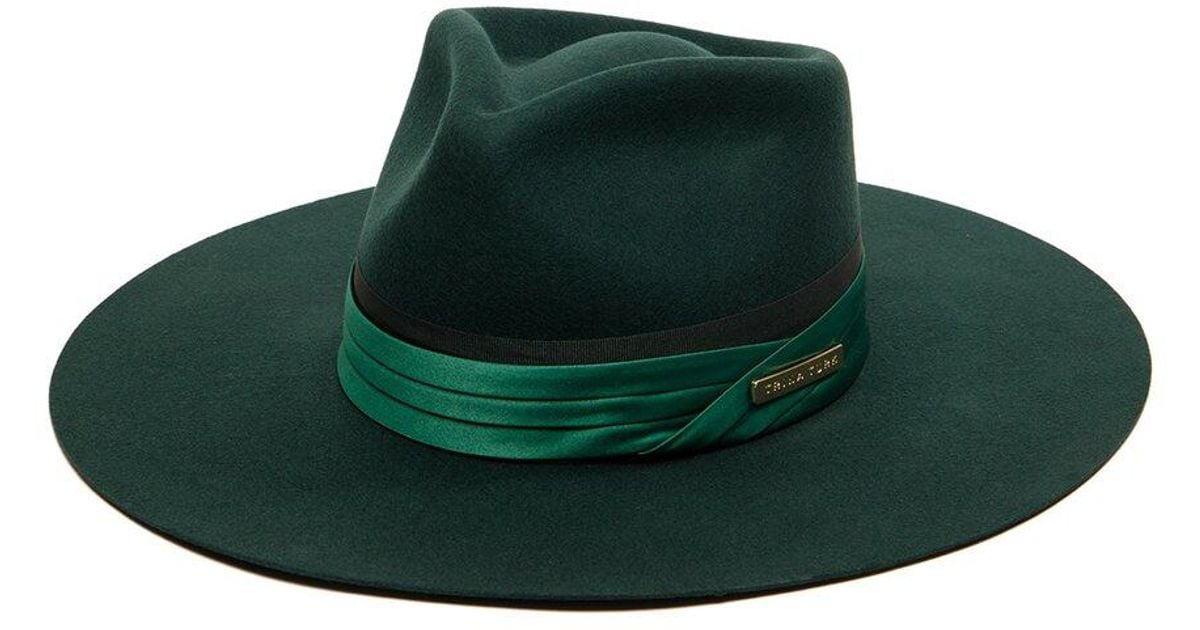 Trina Turk Felt Stiff Brim Wool Fedora in Green | Lyst display picture 2