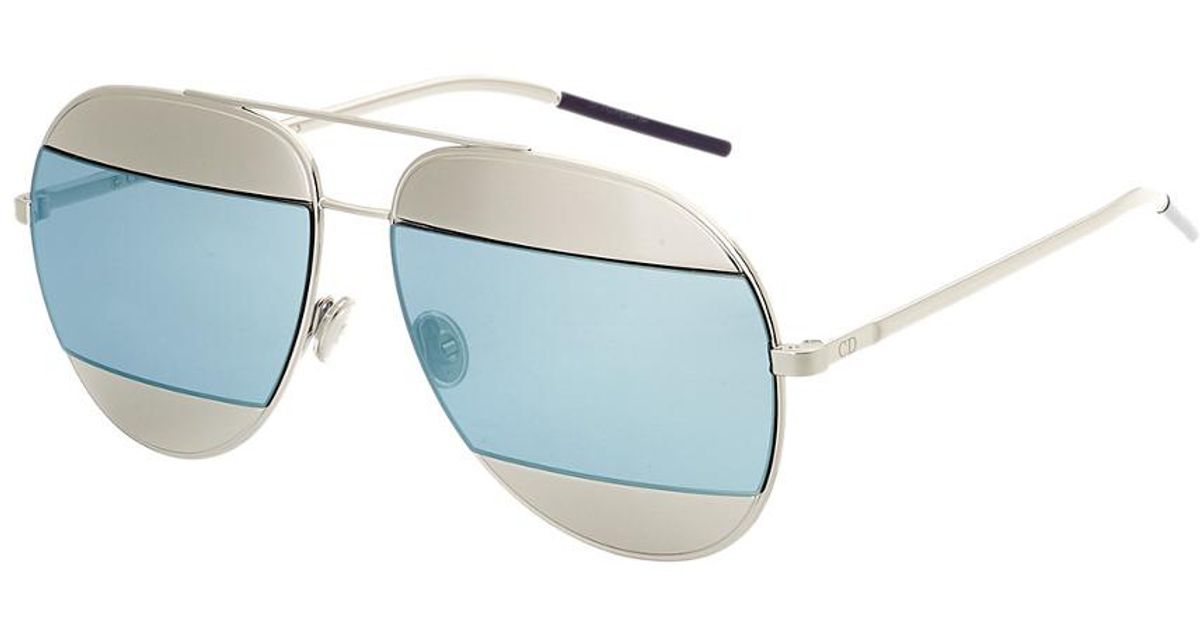 dior split 59mm metal aviator sunglasses