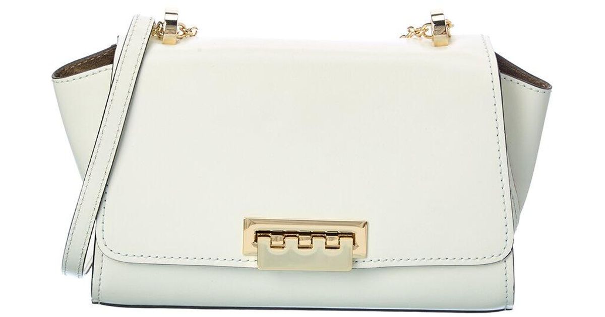 Zac Posen Zac Eartha Mini Chain Leather Shoulder Bag in Green (Natural