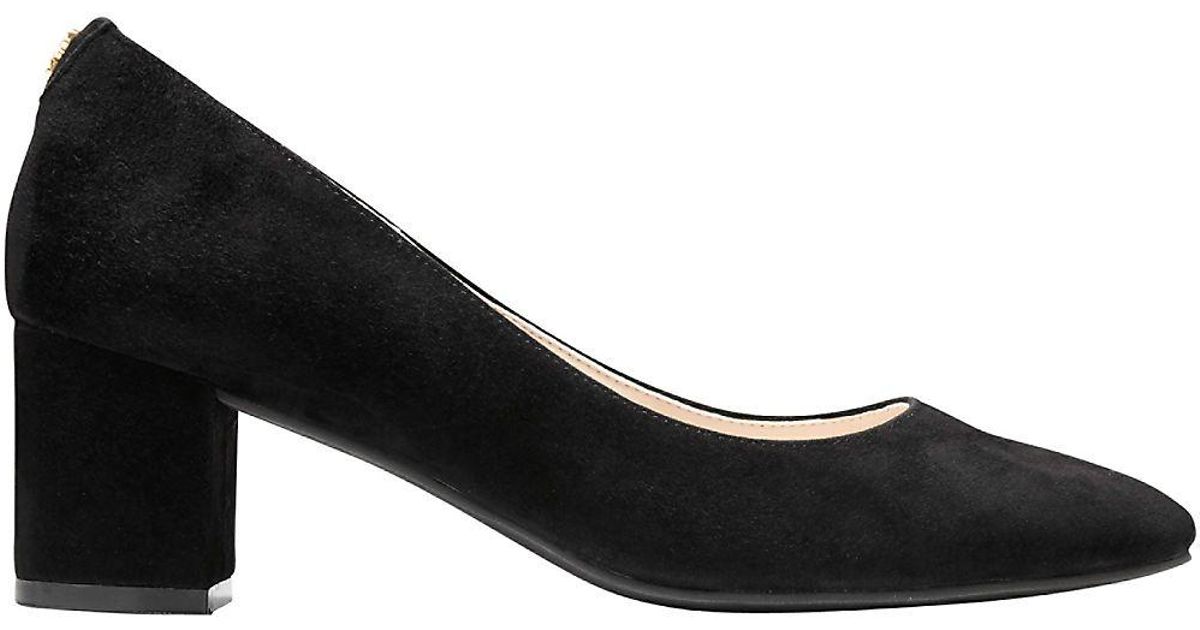 cole haan black suede pumps