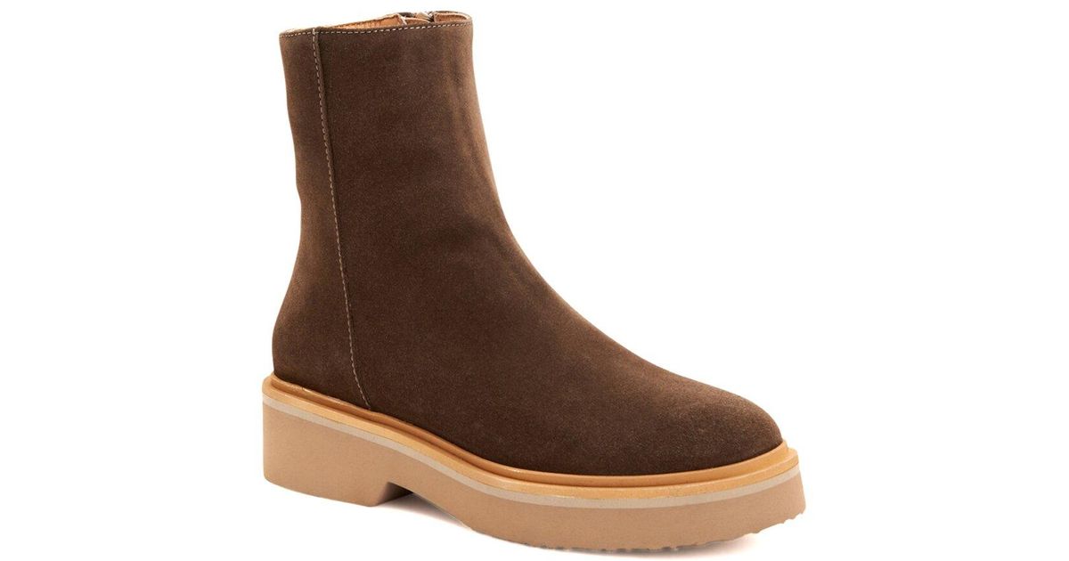Aquatalia Maddie Weatherproof Suede Boot in Brown Lyst Canada