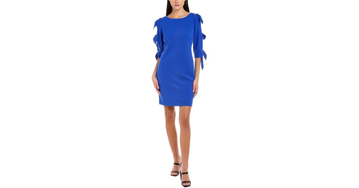 Vince Camuto Tie sleeve Sheath Dress in Blue Lyst