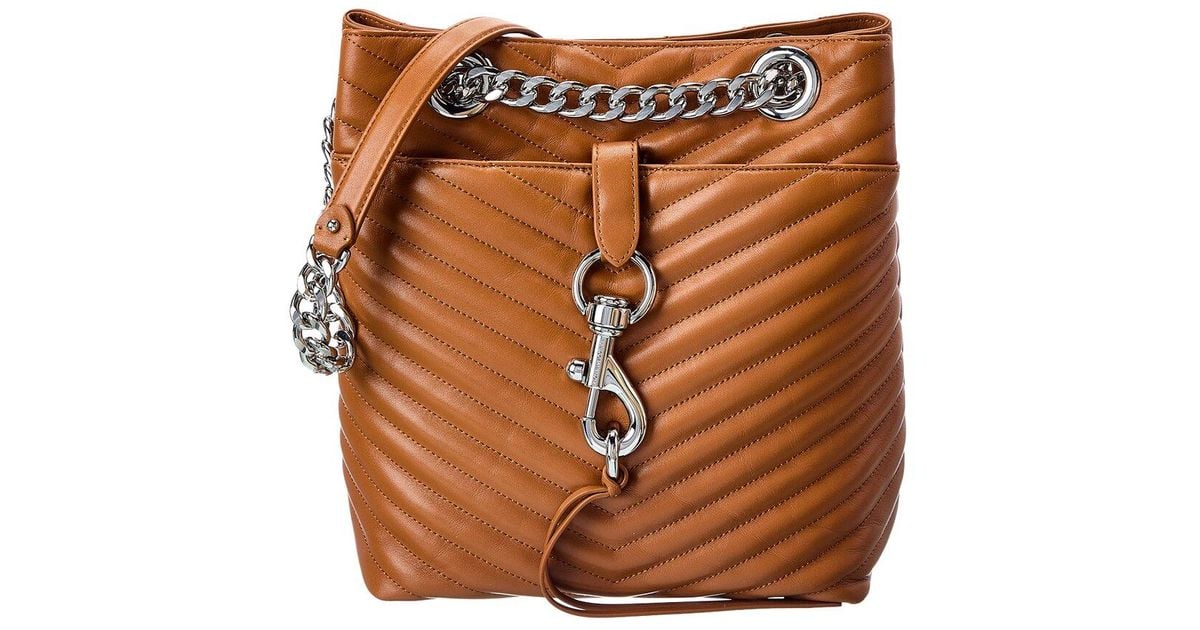 Rebecca Minkoff Edie Large Leather Bucket Bag in Brown Lyst