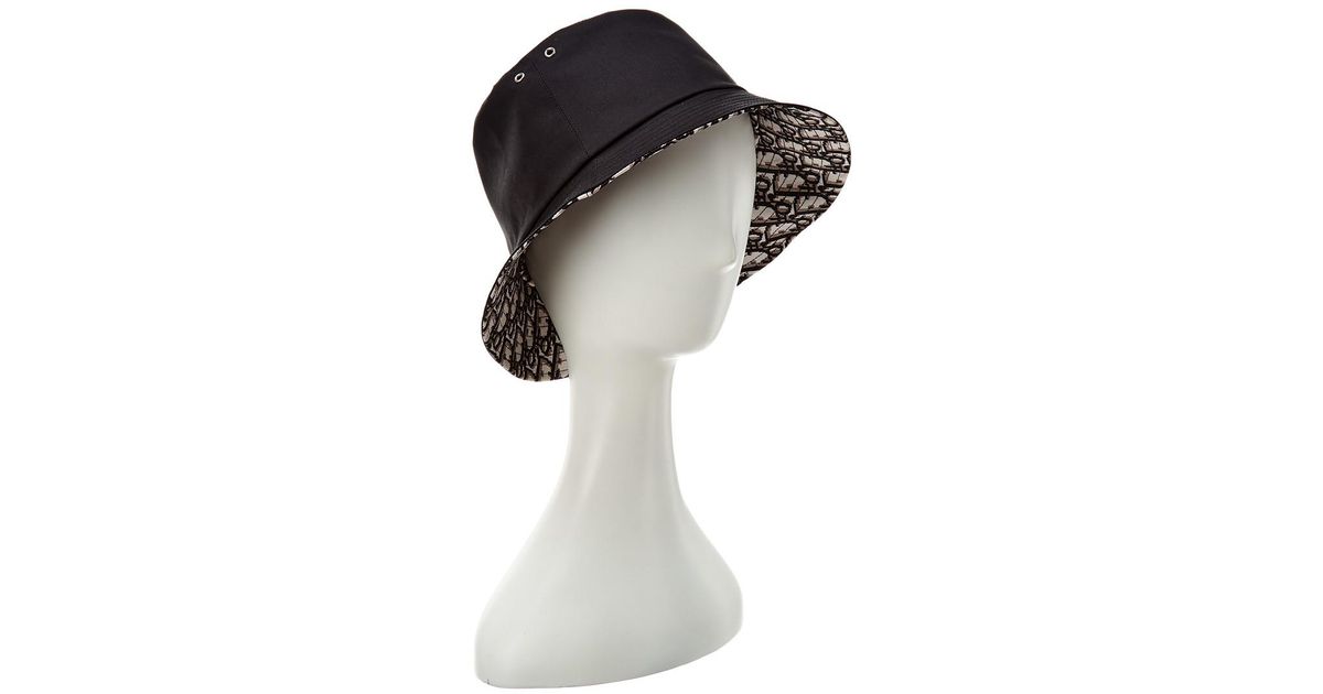 Dior Synthetic Dior Small Teddy D Cd Oblique Brim Hat in Black - Lyst
