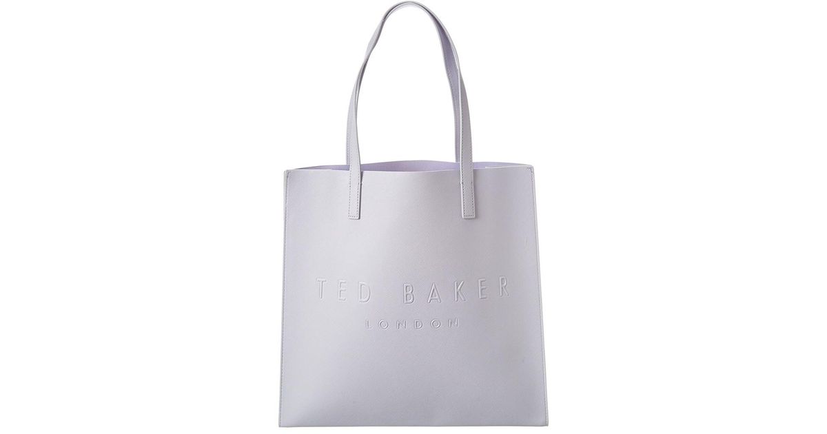 Ted Baker Soocon Crosshatch Tote Bag in White | Lyst