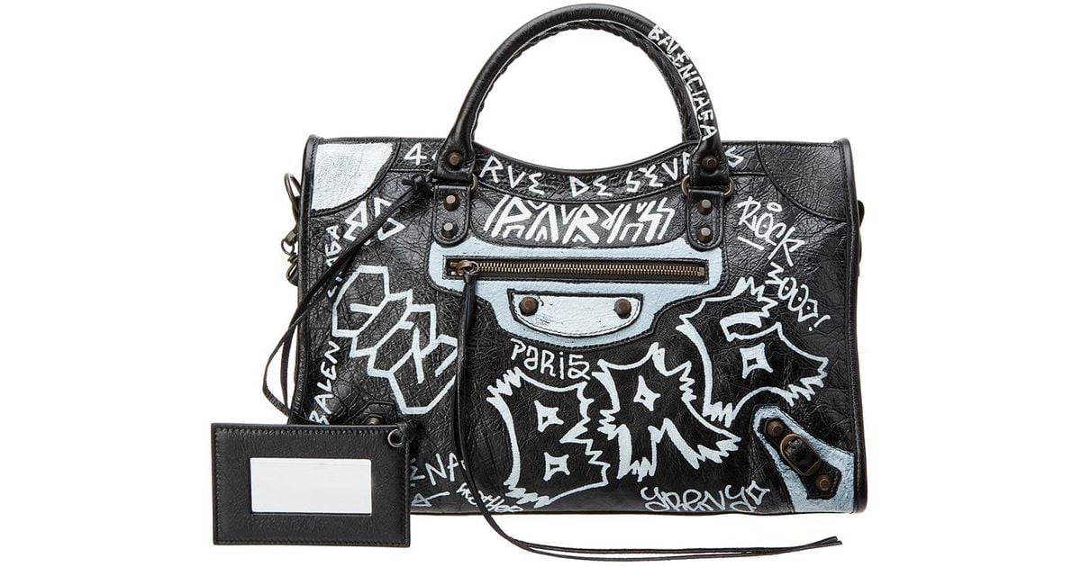 balenciaga graffiti shoulder bag