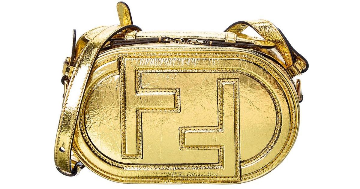 Fendi O'lock Mini Leather Camera Bag in Metallic Lyst