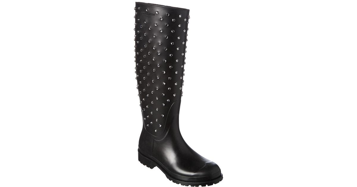 saint laurent festival rain boots