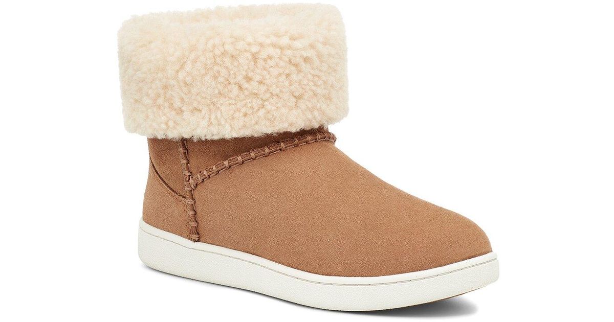 UGG Mika Classic Suede Sneaker Boot in Natural Lyst