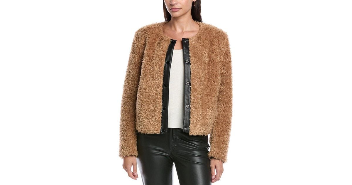 Rebecca Minkoff
 Faux Fur Mockneck Jacket main image 1