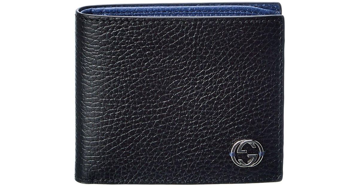 Gucci Gg Supreme Bi-fold Wallet in Blue for Men