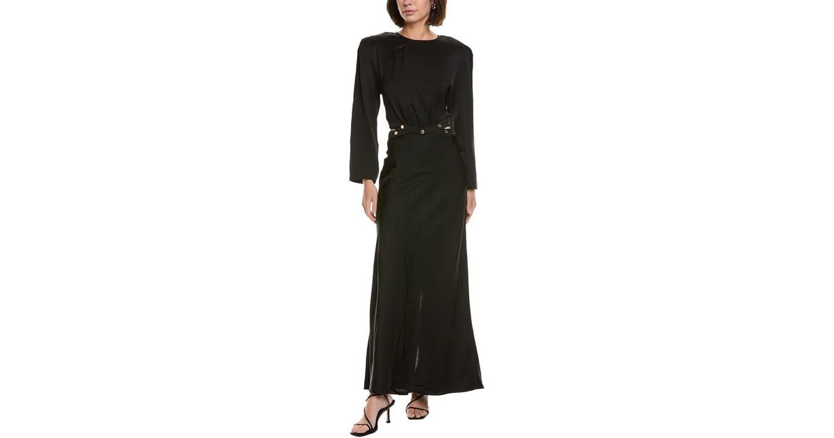 Sandro Maxi Dress in Black | Lyst