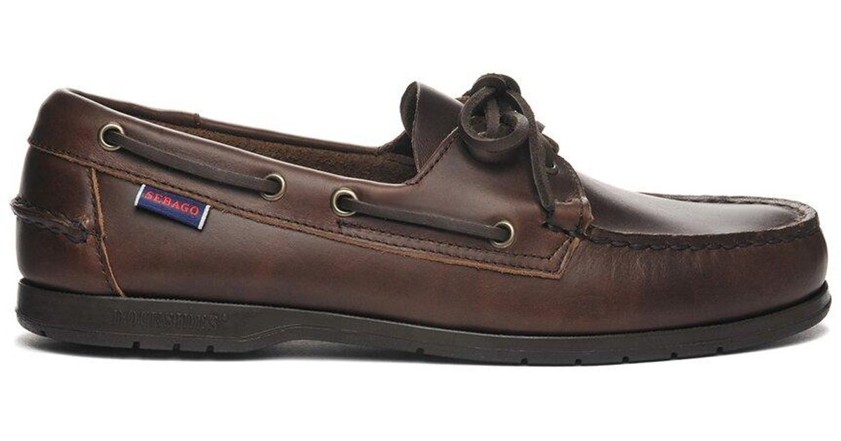 Sebago Endeavor Leather Boat Shoe in Brown for Men Lyst
