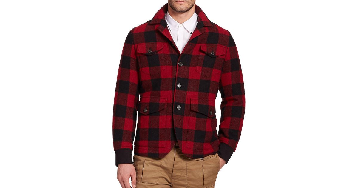 plaid wool jacket mens