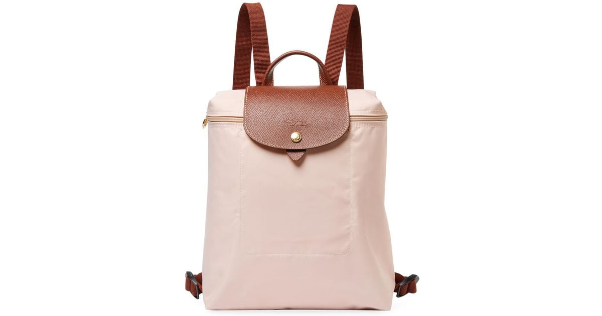 longchamp le pliage backpack pink