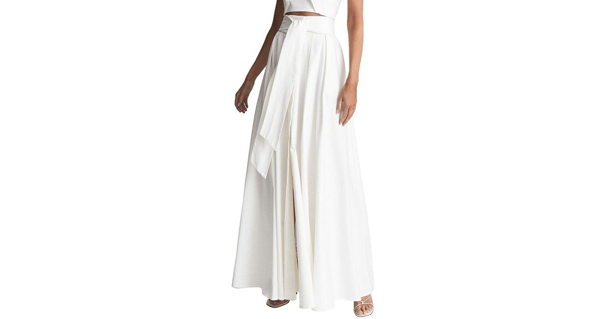 Reiss Gigi Maxi Skirt in White | Lyst